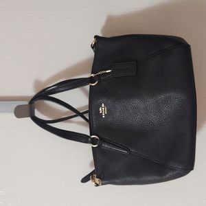 Coach black across body and or hand strap hand bag.